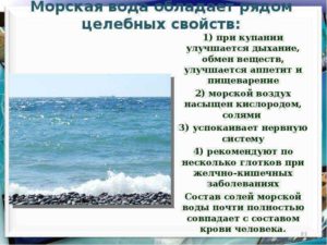 Влияние морской воды на здоровье. Чем и кому полезен морской воздух? Как извлечь максимальную пользу