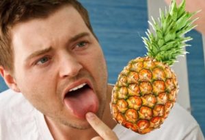 Почему ананас разъедает язык. После ананаса жжет и щиплет язык