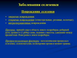 Ушиб селезенки: причины возникновения, симптомы и способы лечения. Повреждения селезенки