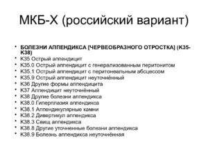 Мкб 10 острый аппендицит неуточненный. Острый аппендицит