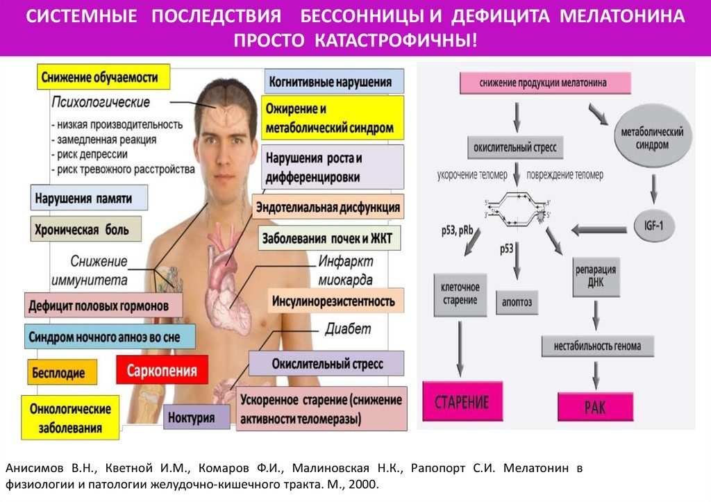 На что влияет нехватка мелатонина. Пониженный уровень мелатонина. Особенности питания при лечении мелатонином