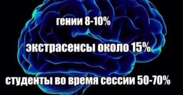 Человек использует свой мозг. На сколько процентов работает человеческий мозг