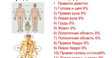 Ожоги: площадь ожогов, определение по правилу ладони. Классификация ожогов по площади и степени поражения. Методы определения площади ожога