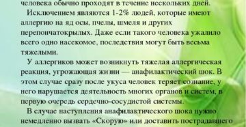 От укусов ос помогает. Особенности укусов осы. Основные проявления анафилактического шока